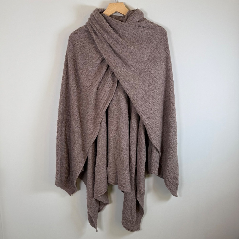Barefoot Dreams CozyChic Lite Cardigan Wrap Poncho Shawl One Size Travel‎